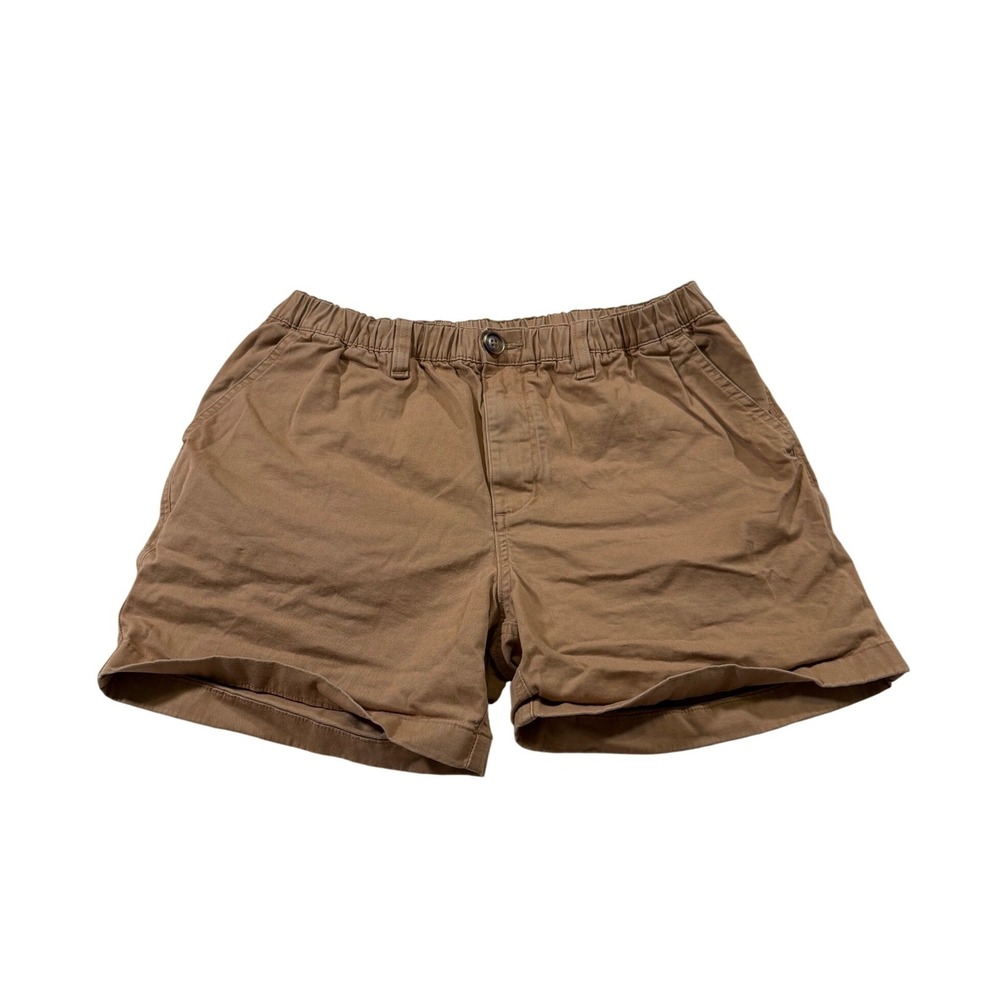Chubbies Originals Shorts M Brown Elastic Waist Preppy Coastal Outdoor Summer